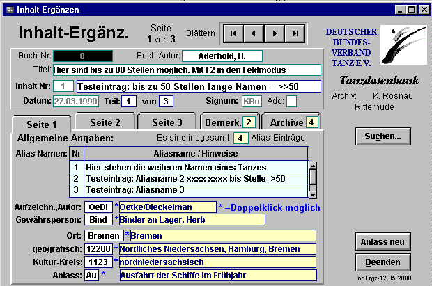 Inhalt ergnzen-Bildschirm